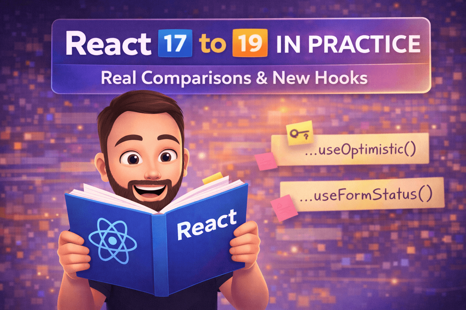 React 17 to 19 in practice: real comparisons and new hooks