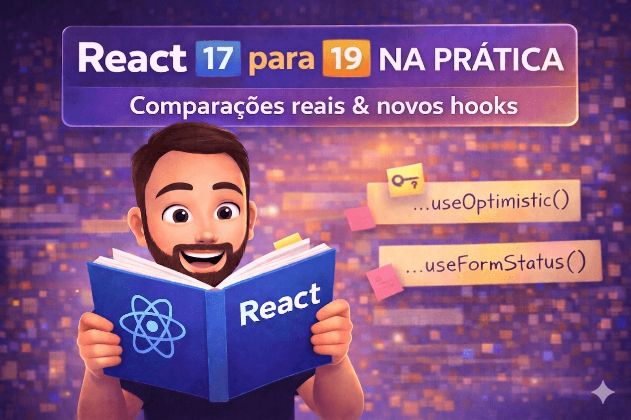 React 17 para 19 na prática: comparações reais e novos hooks