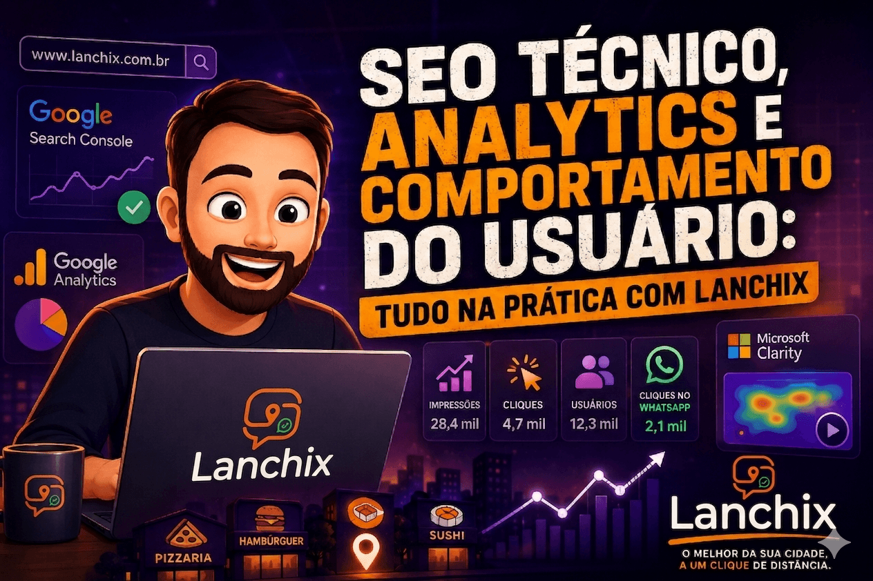 SEO técnico, Analytics e comportamento do usuário: tudo na prática com Lanchix